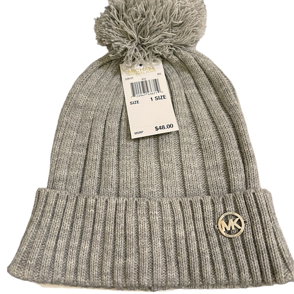 Michael Kors Pom Pom Beanie Hat NWT